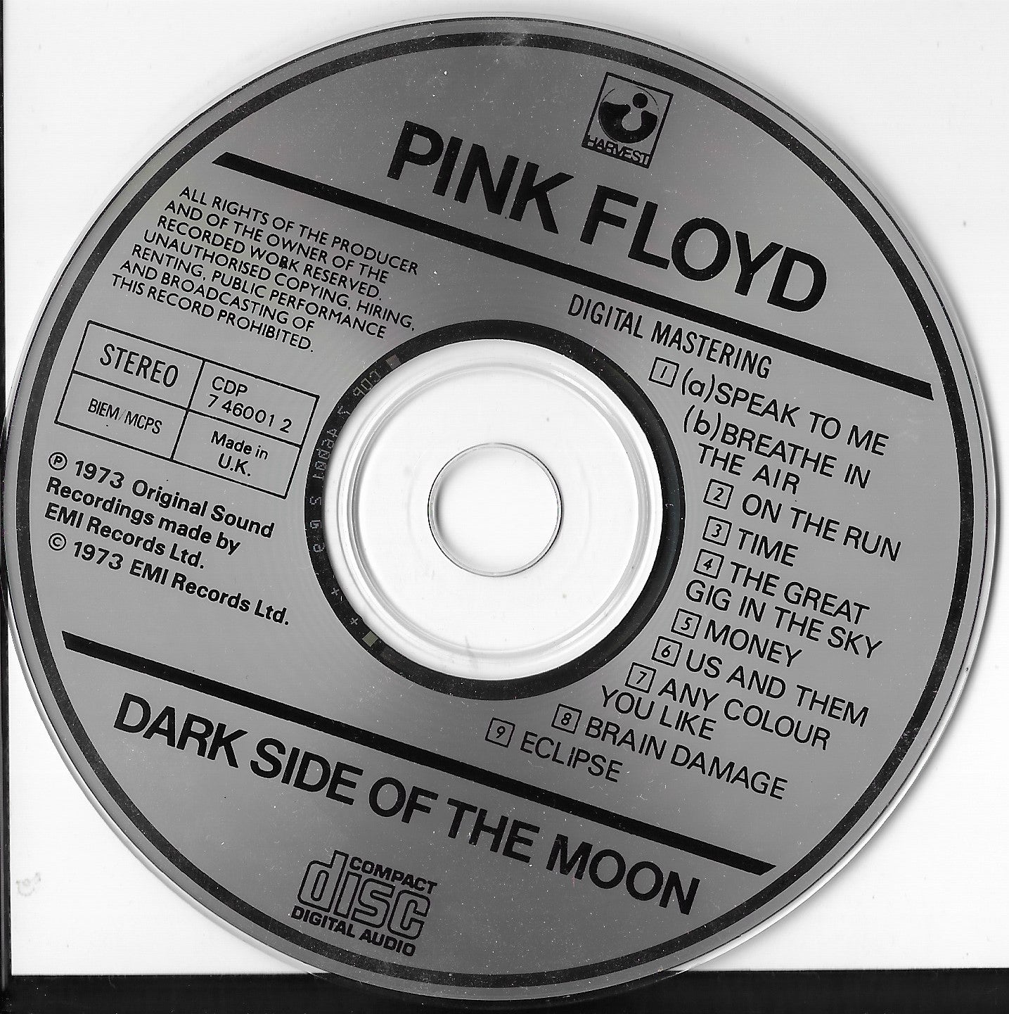 PINK FLOYD - The Dark Side Of The Moon (pressage UK)