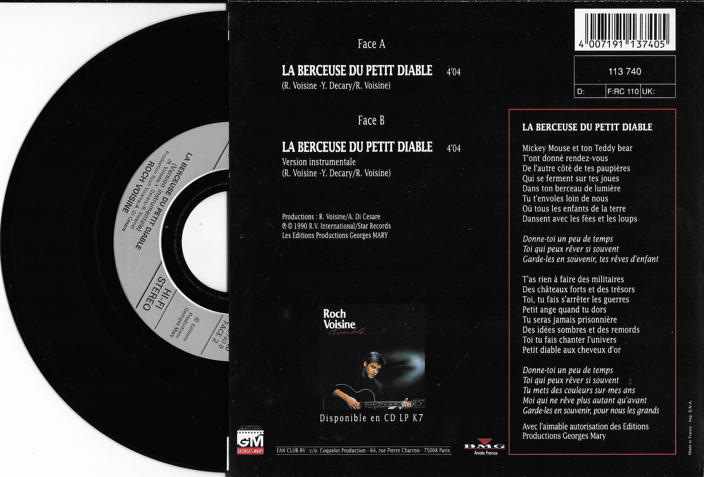 ROCH VOISINE - La Berceuse Du Petit Diable