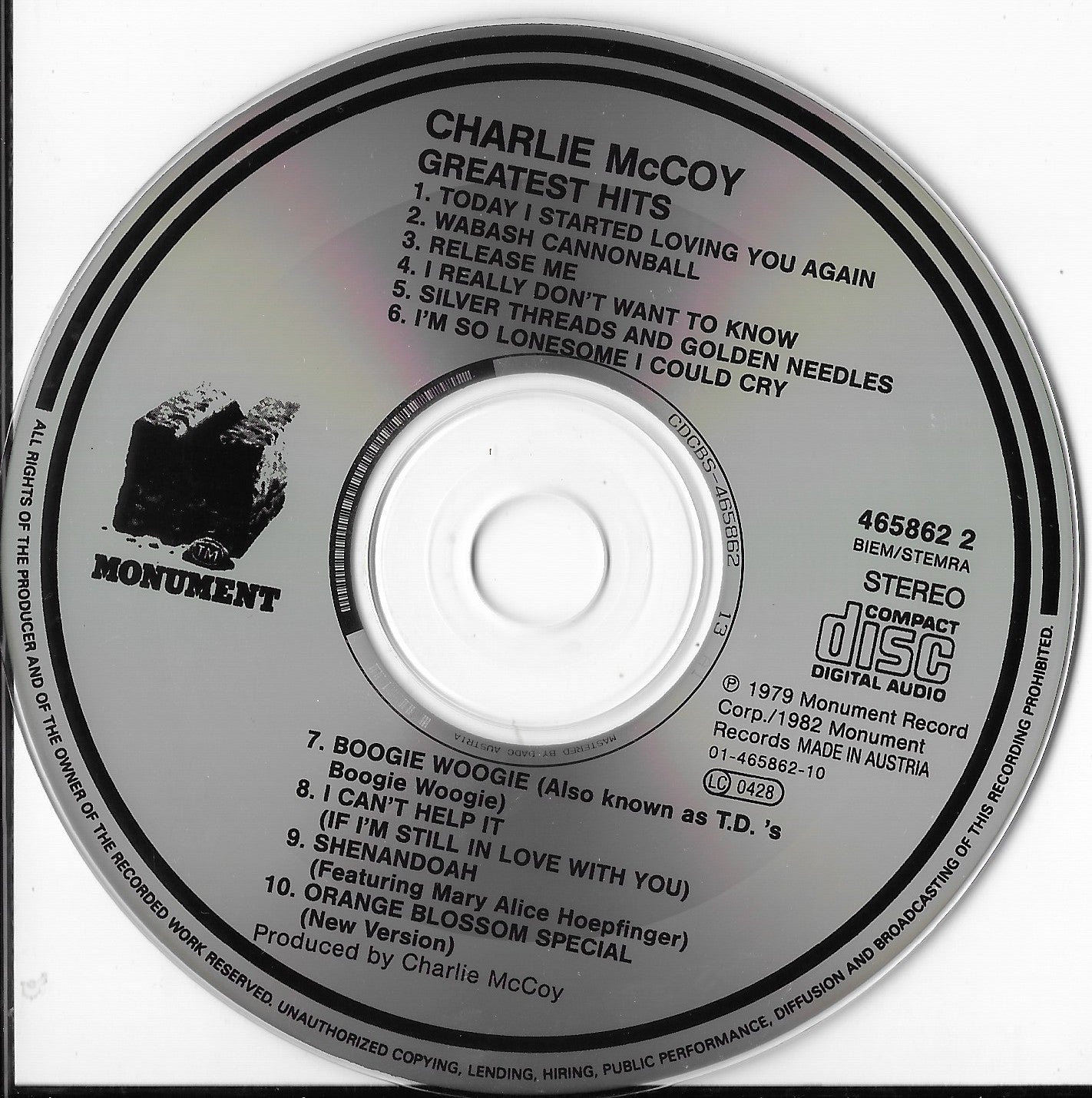 CHARLIE McCOY - The Greatest Hits Of Charlie McCoy