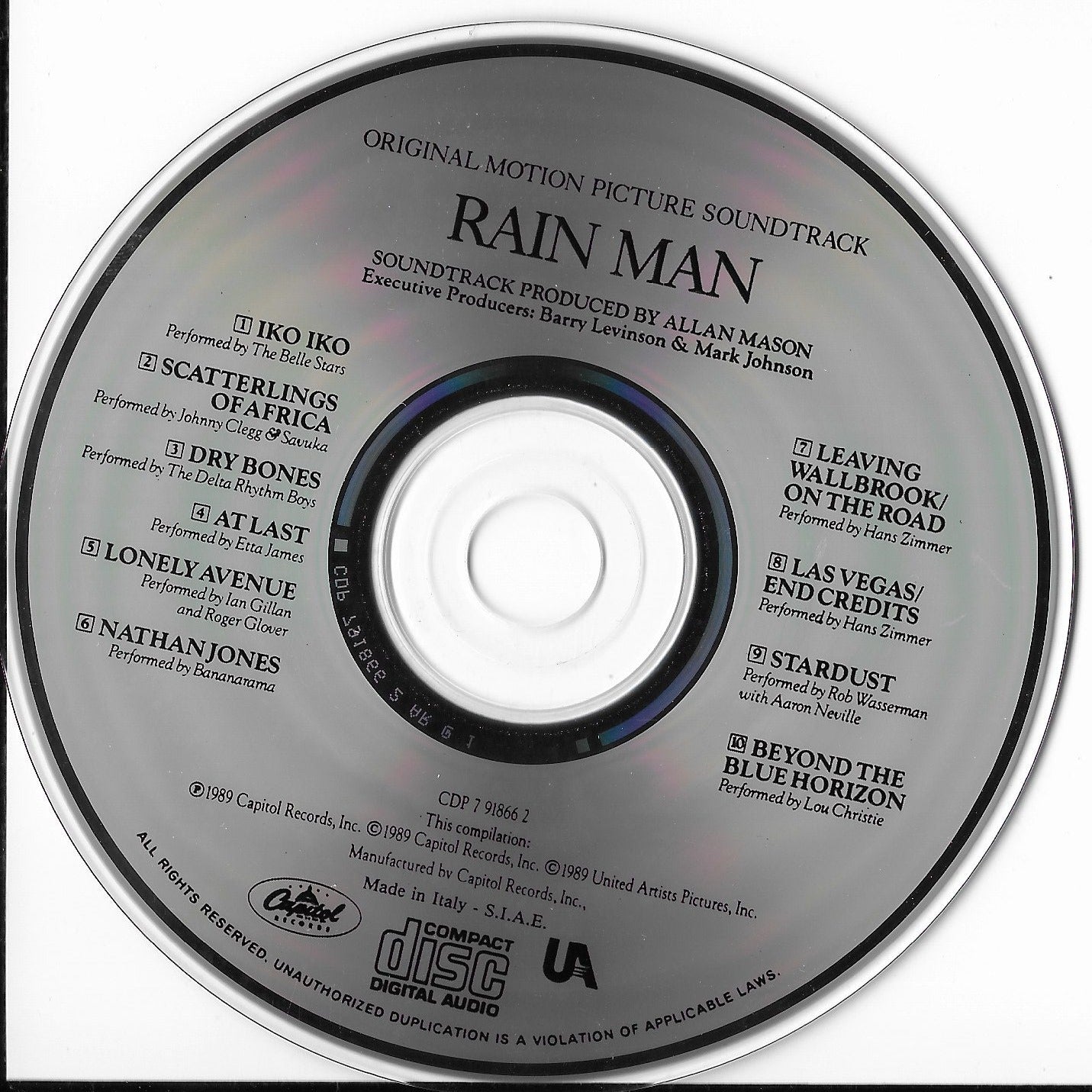 RAIN MAN - Original Motion Picture Soundtrack