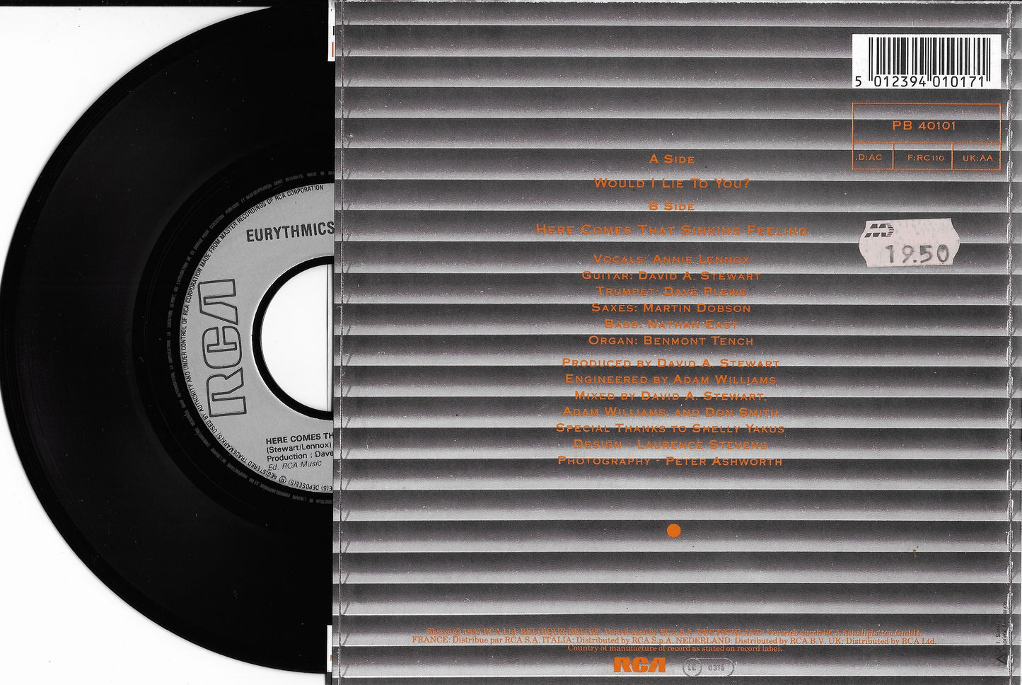 EURYTHMICS - Would I Lie To You?