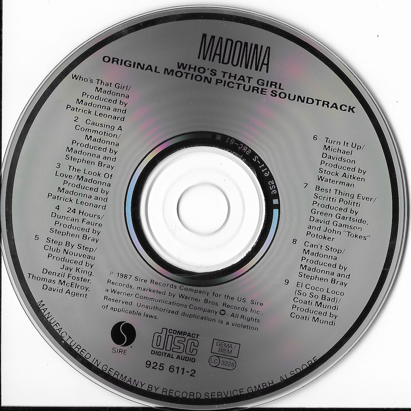 MADONNA - Who's That Girl (Original Motion Picture Soundtrack)