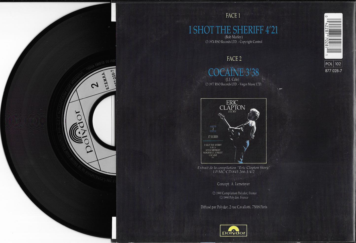 ERIC CLAPTON - I Shot The Sheriff (Missprint)