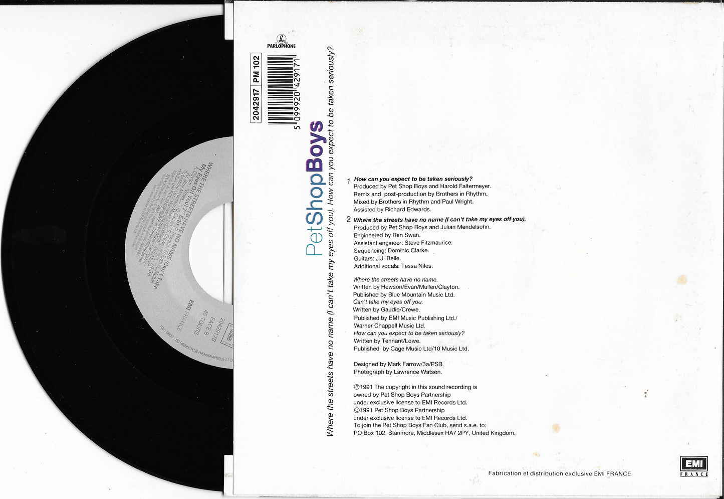 PET SHOP BOYS - How Can You Expect To Be Taken Seriously