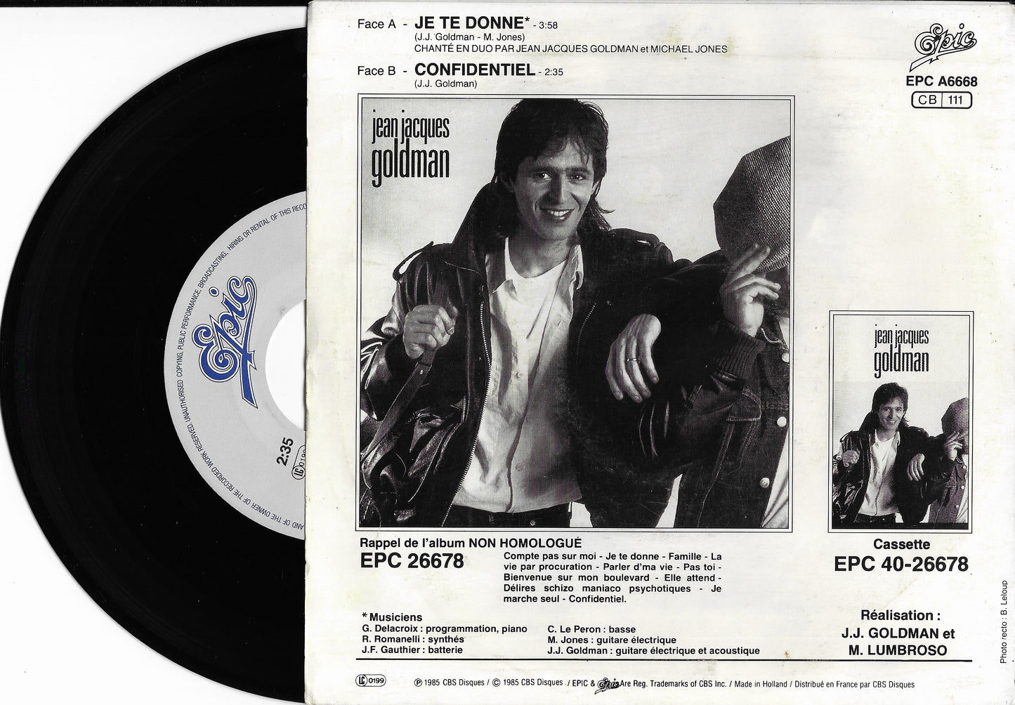 JEAN JACQUES GOLDMAN - Je te donne
