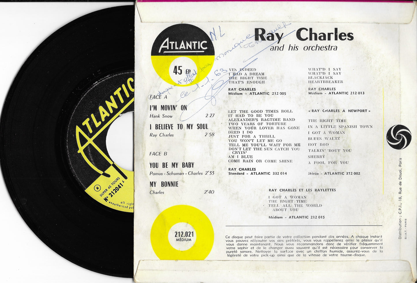 RAY CHARLES AND HIS ORCHESTRA - I'm Movin' On
