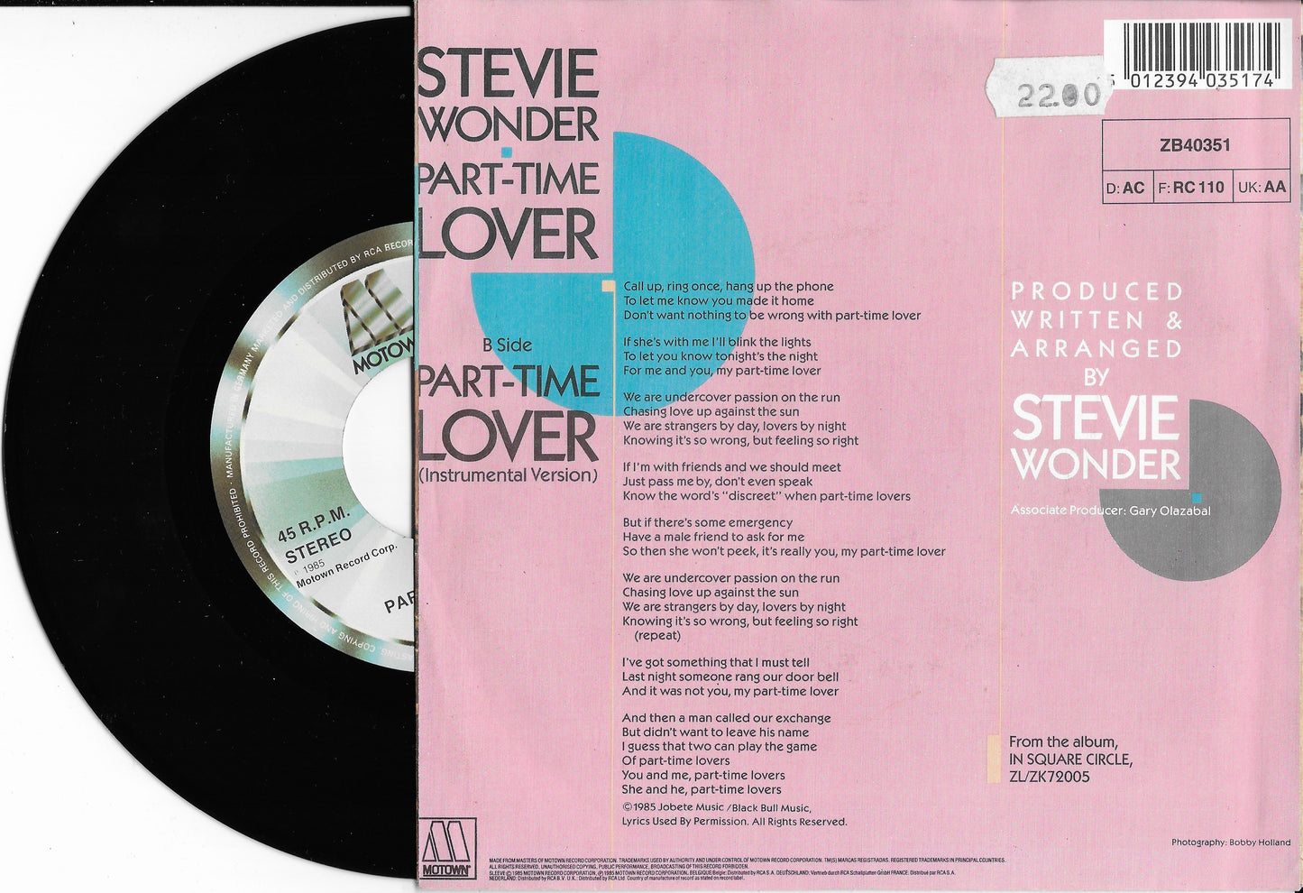 STEVIE WONDER - Part-Time Lover