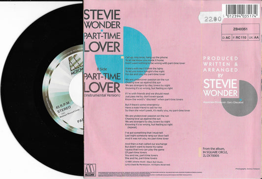 STEVIE WONDER - Part-Time Lover