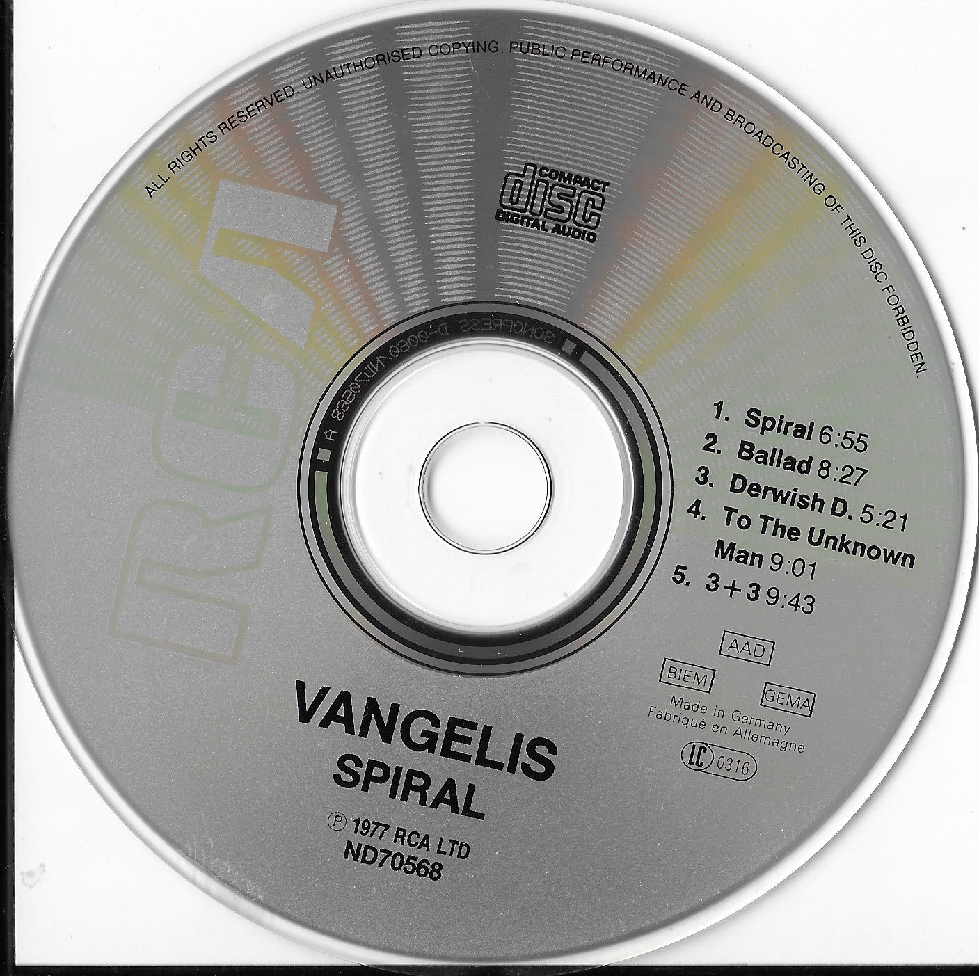 VANGELIS - Spiral