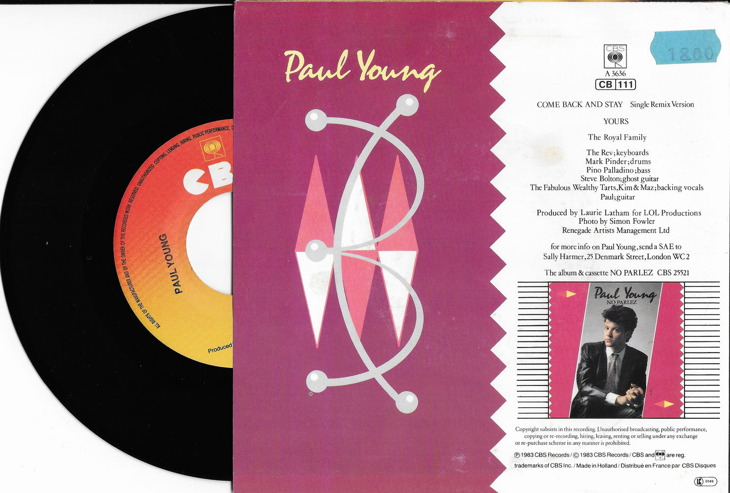 PAUL YOUNG - Come Back And Stay (Single Remix Version)