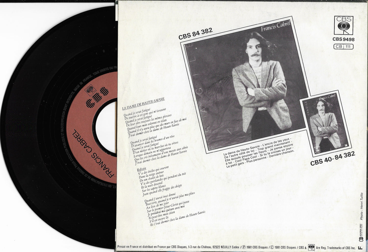 FRANCIS CABREL - La Dame De Haute-Savoie