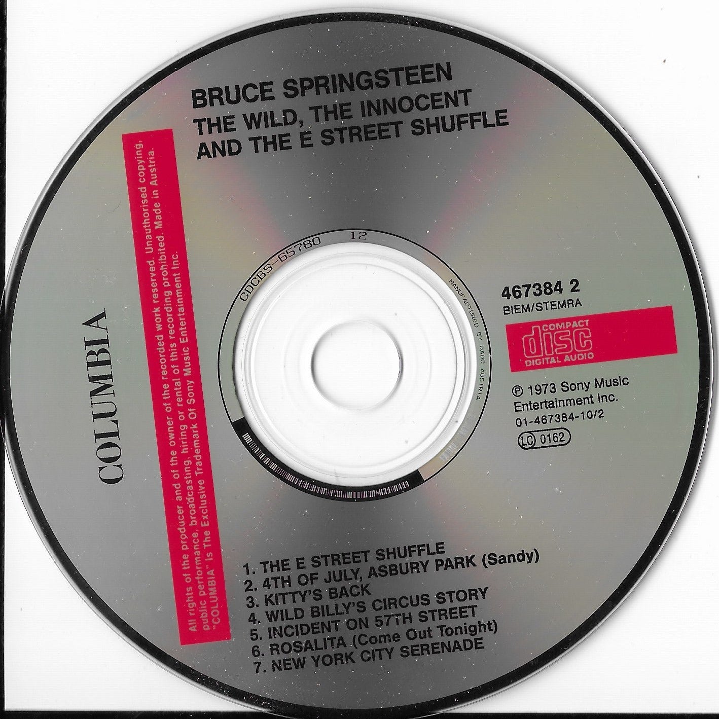 BRUCE SPRINGSTEEN - The Wild, The Innocent And The E Street Shuffle