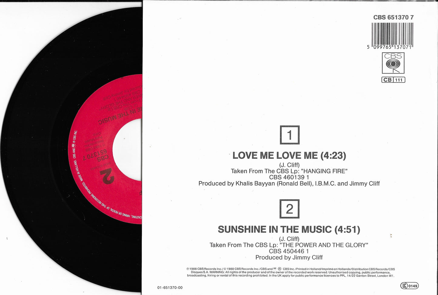 JIMMY CLIFF - Love Me Love Me