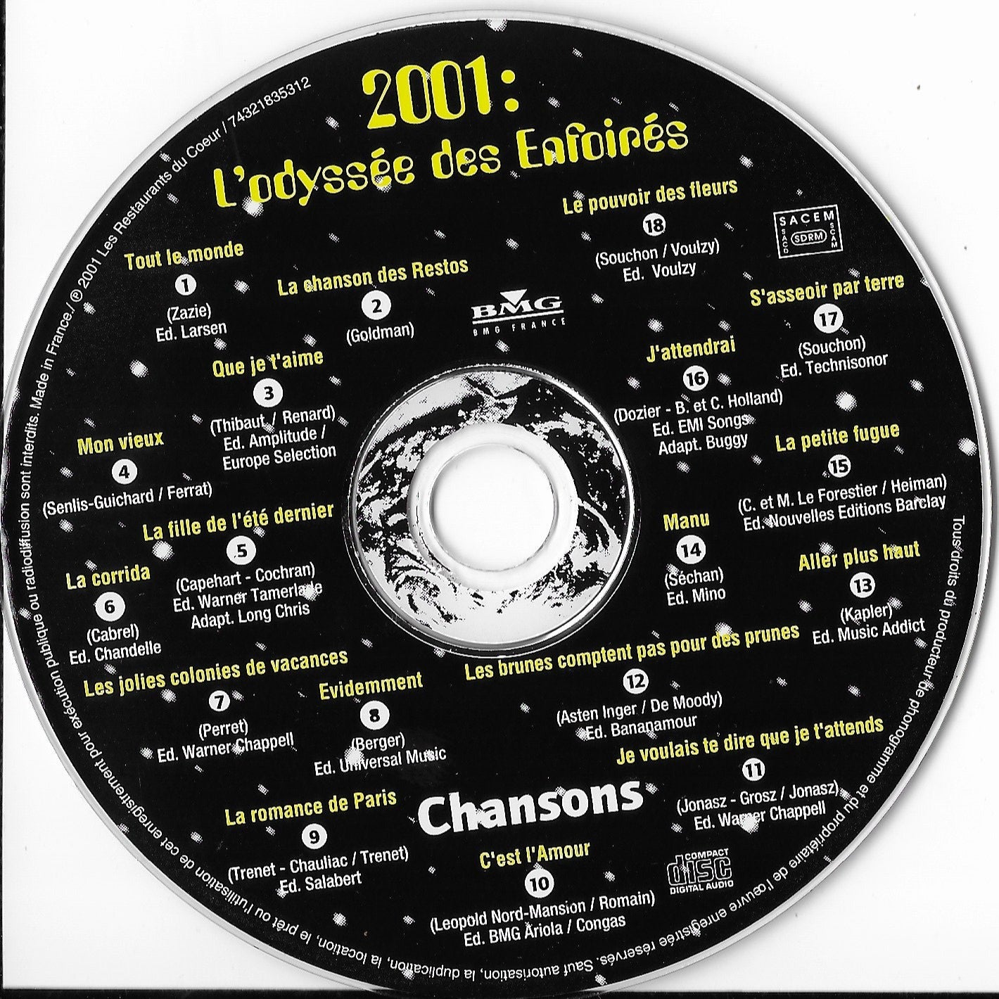 LES ENFOIRES - 2001 : L'Odyssée Des Enfoirés