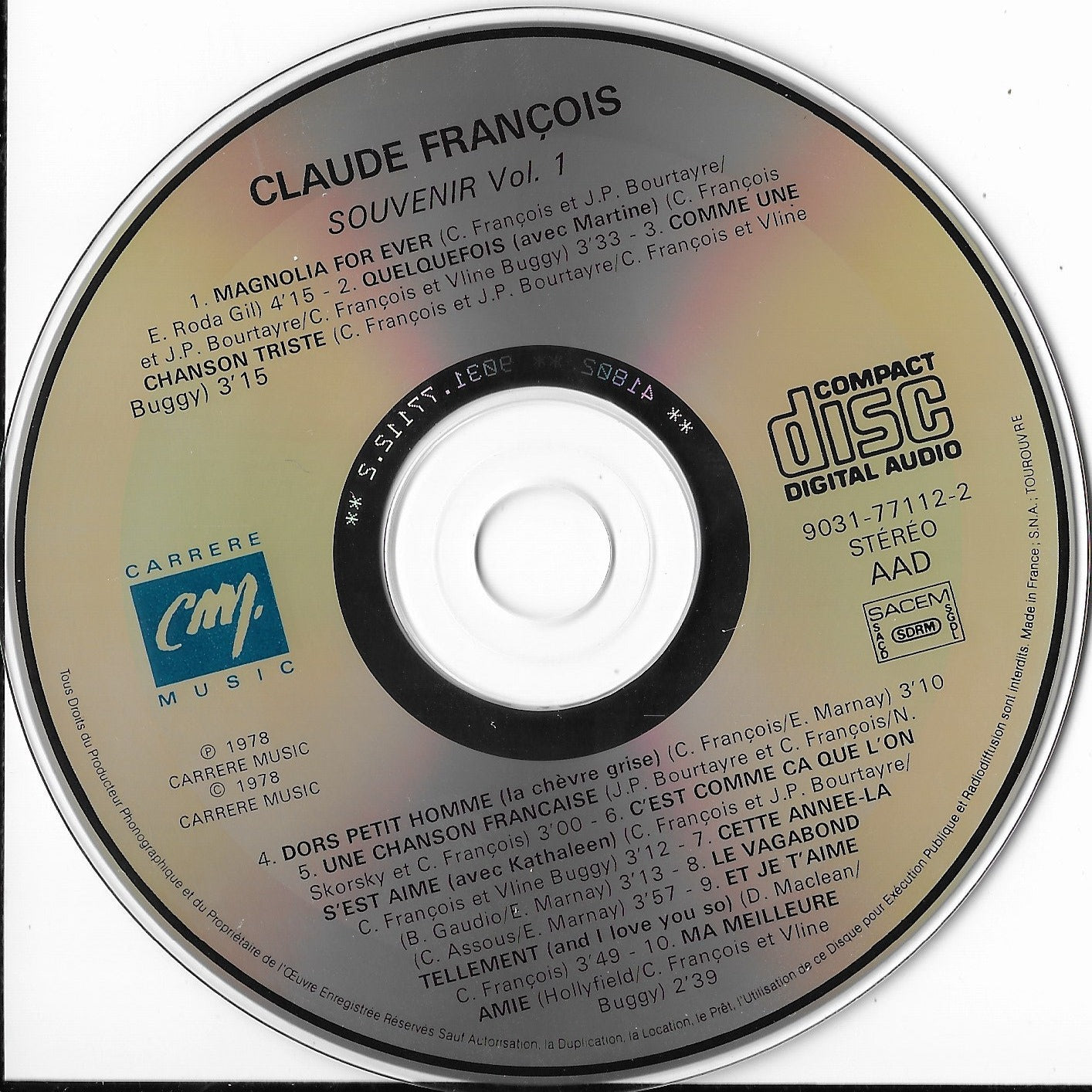 CLAUDE FRANCOIS - Souvenir - Vol. 1