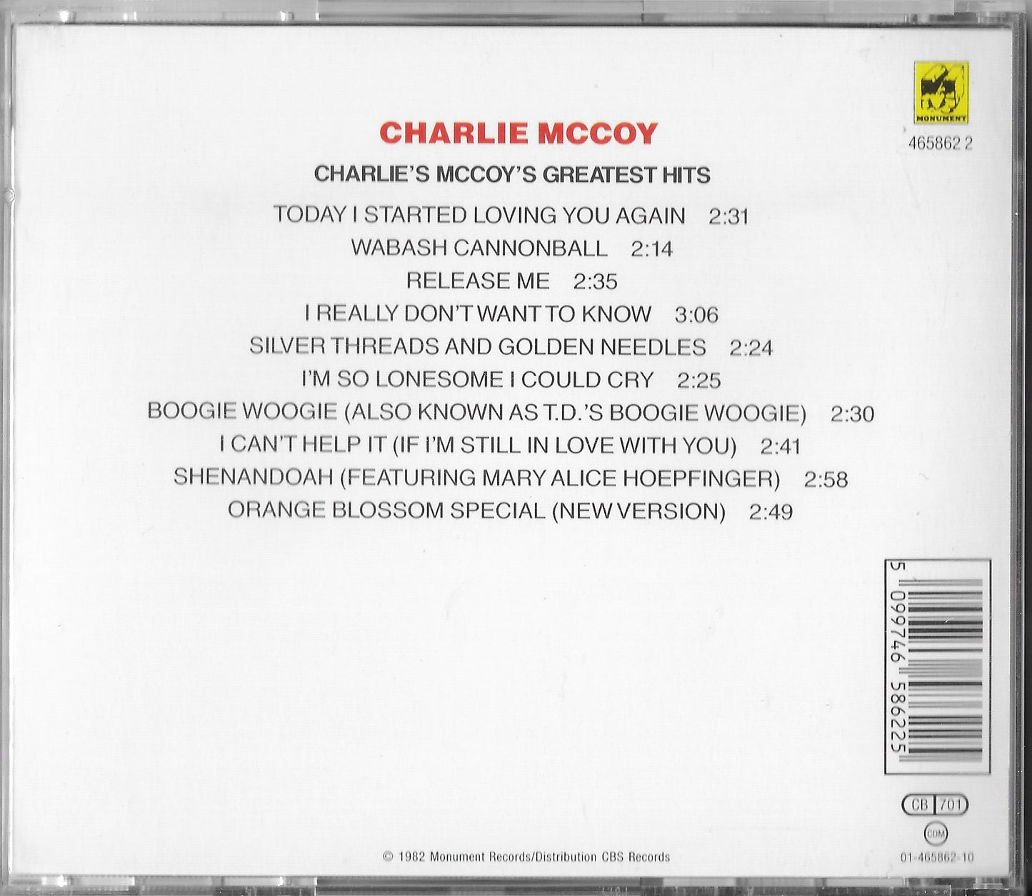 CHARLIE McCOY - The Greatest Hits Of Charlie McCoy