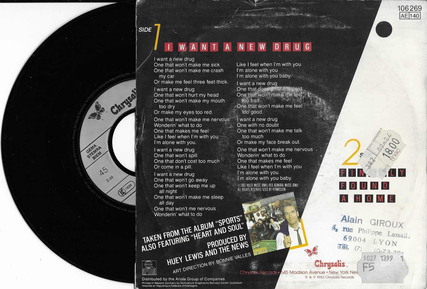 HUEY LEWIS & THE NEWS - I Want A New Drug