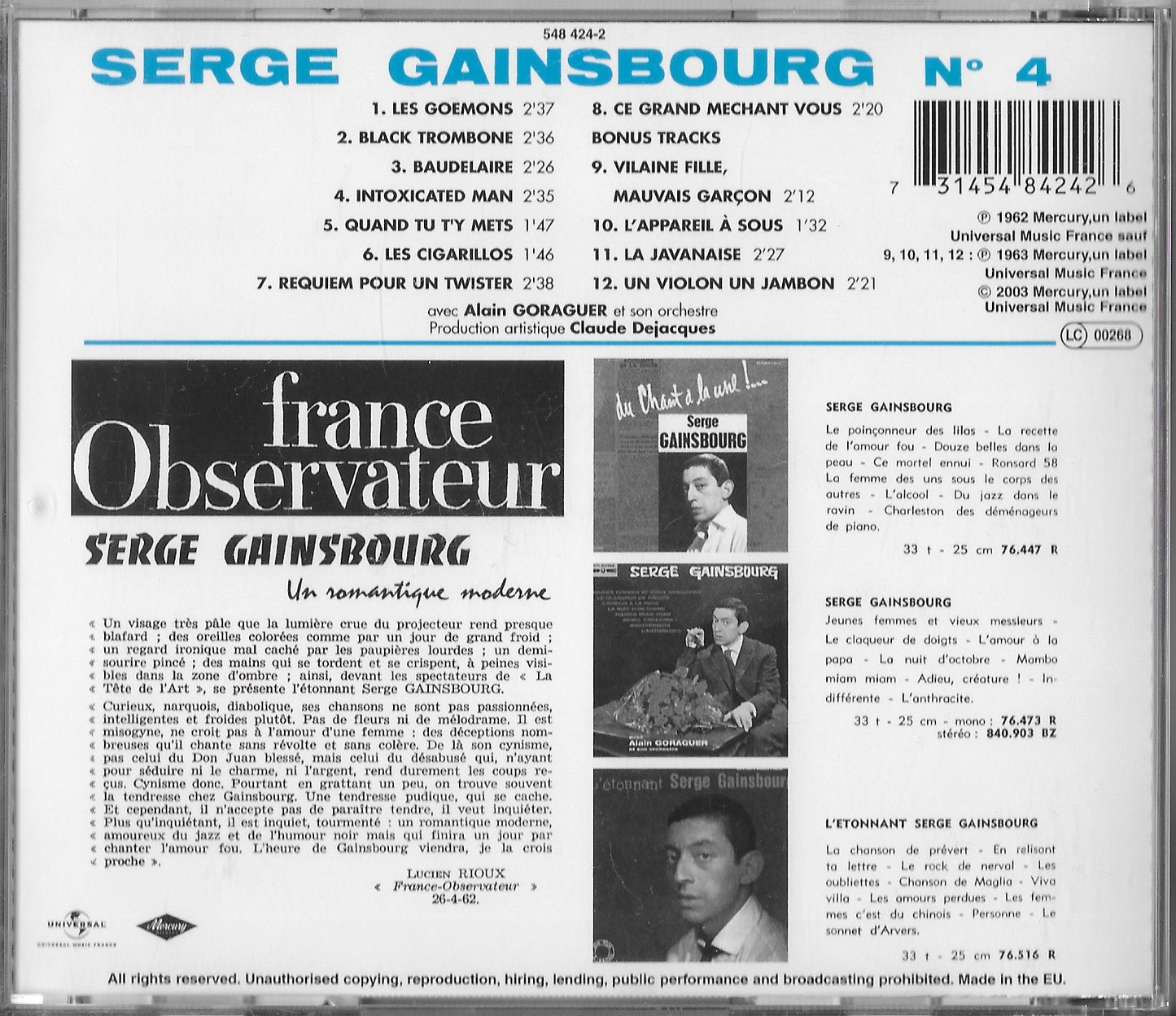 SERGE GAINSBOURG - N°4