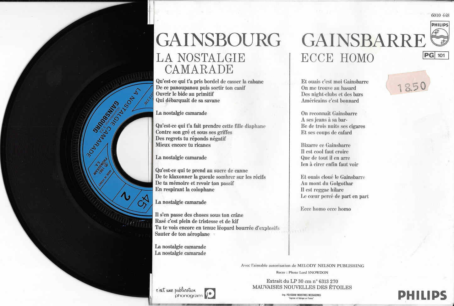 SERGE GAINSBOURG - Ecce Homo