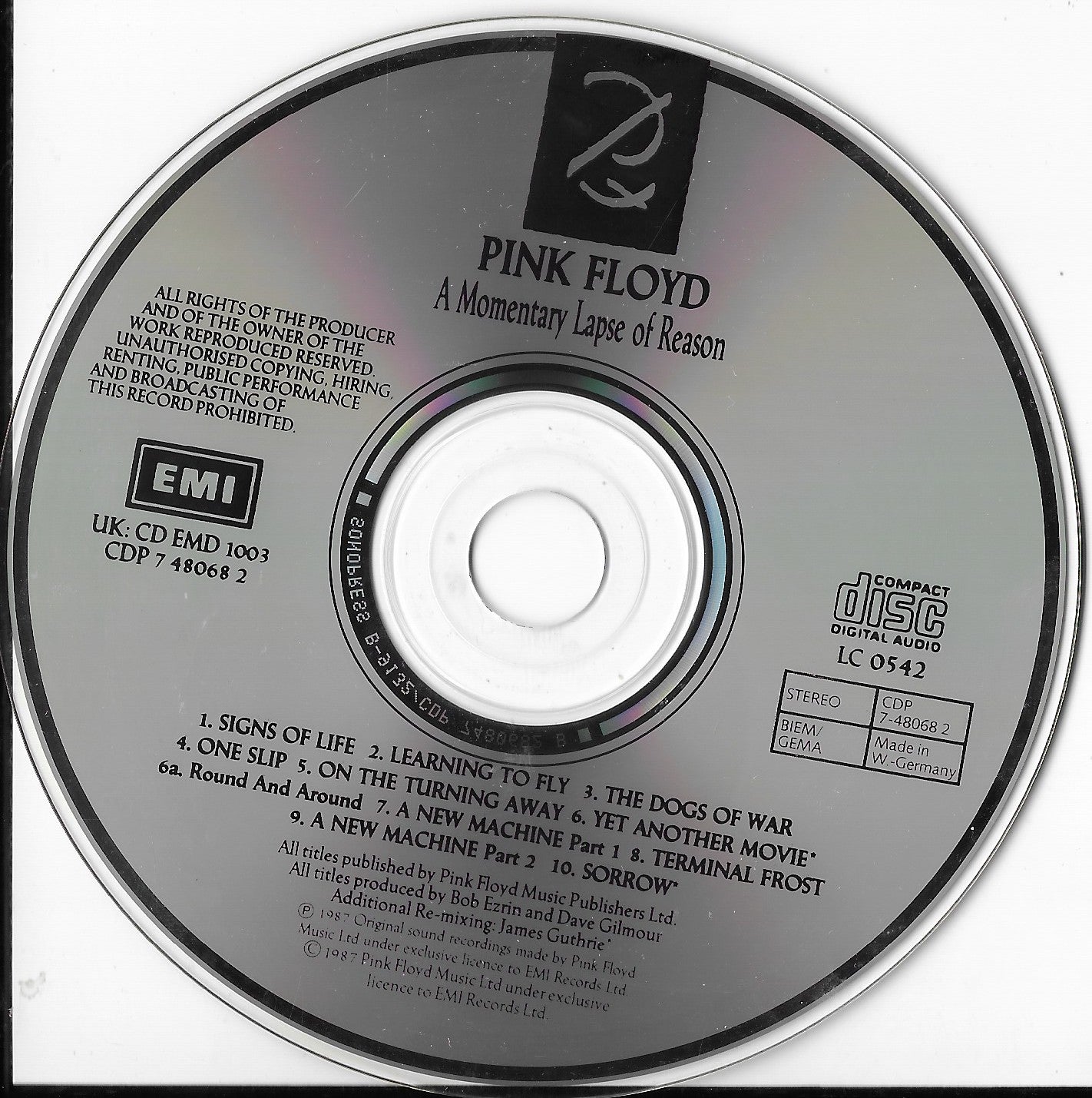 PINK FLOYD - A Momentary Lapse Of Reason