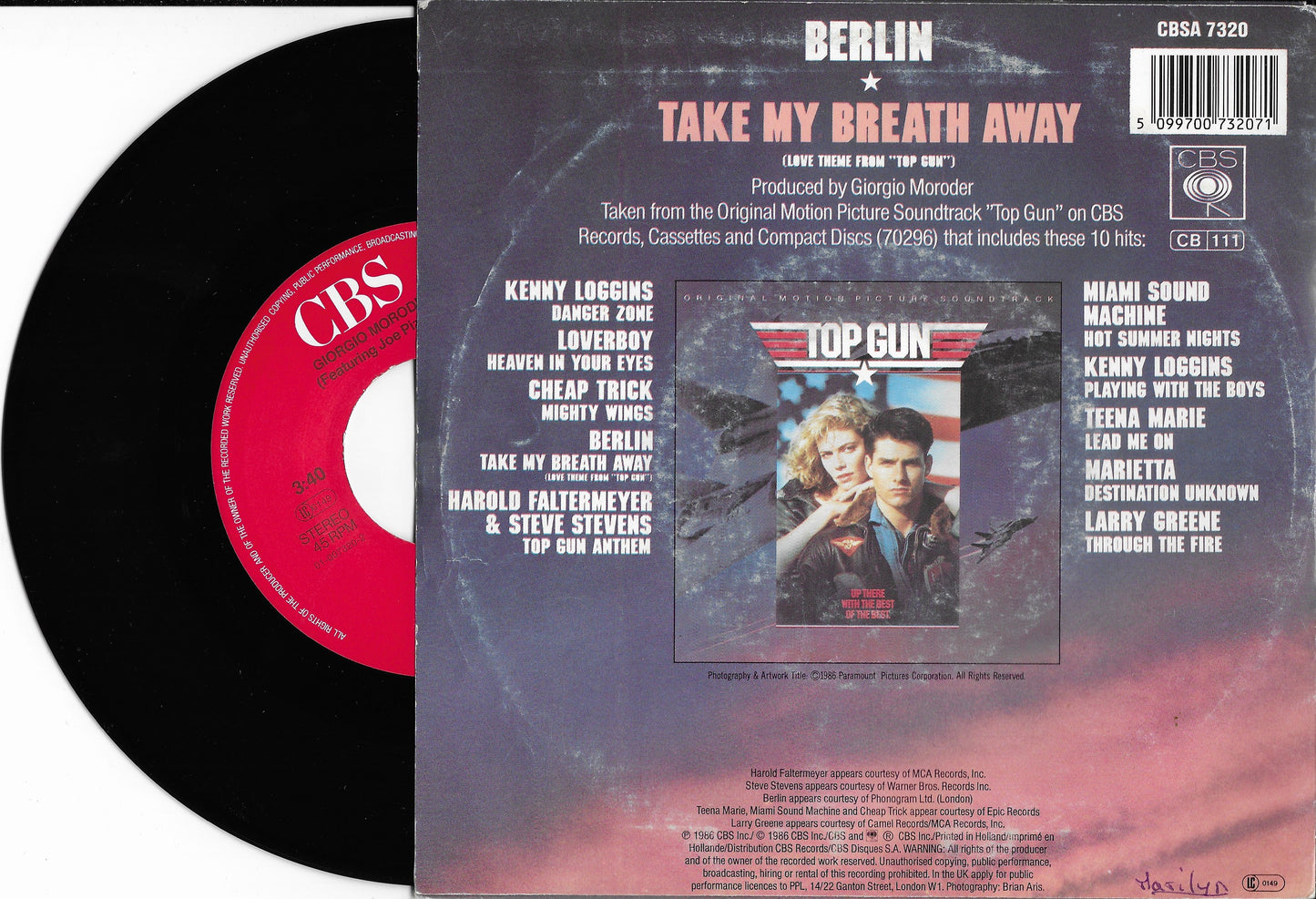 BERLIN - Take My Breath Away (Love Theme From "Top Gun")