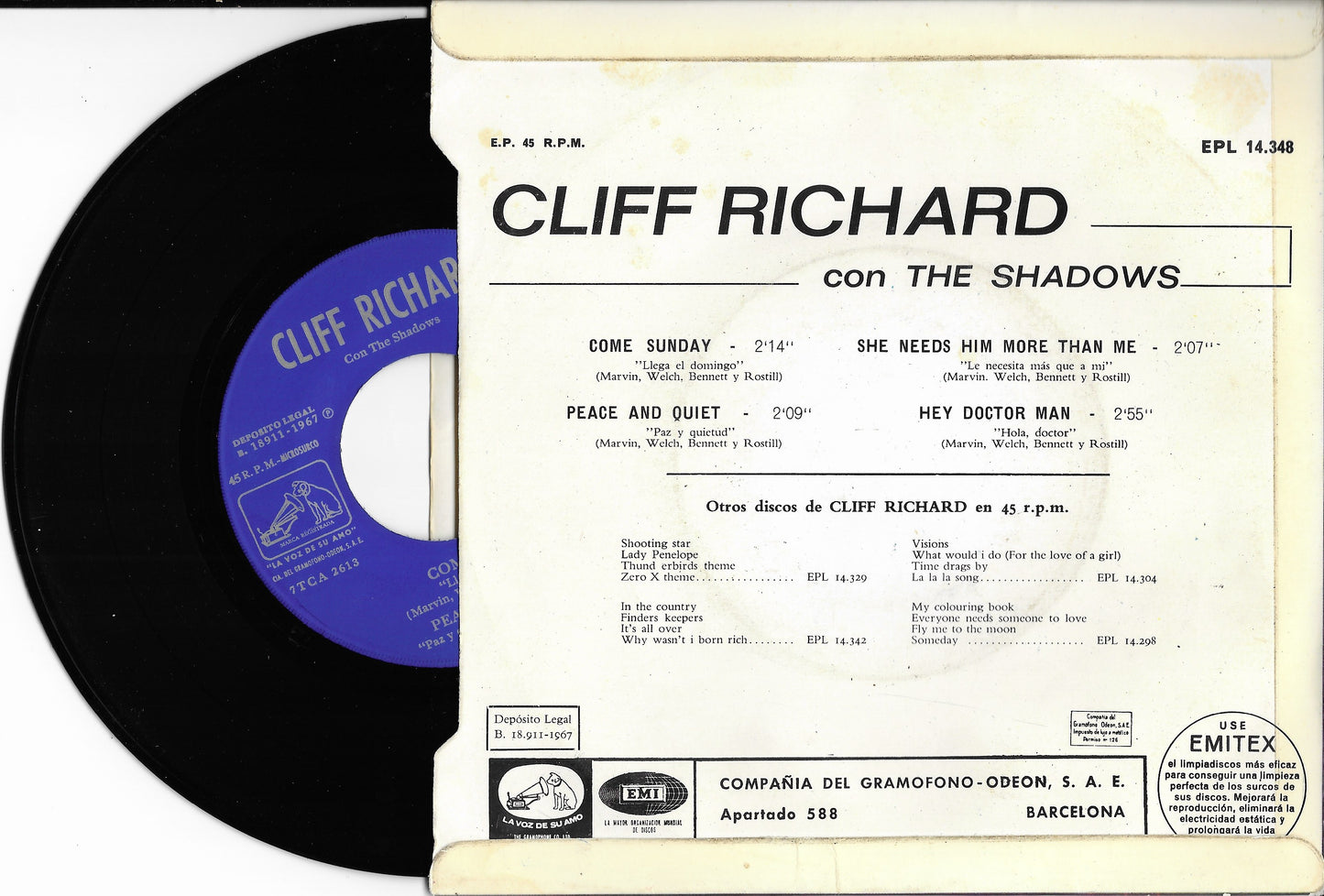 CLIFF RICHARD , THE SHADOWS - Cinderella