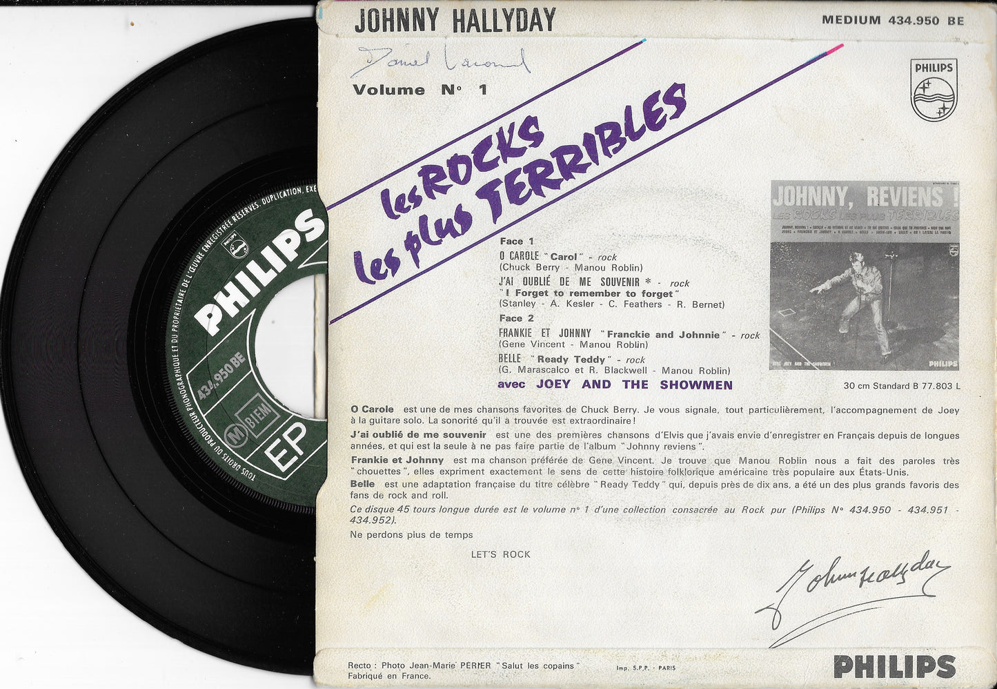 JOHNNY HALLYDAY - Les Rocks Les Plus Terribles Vol.1