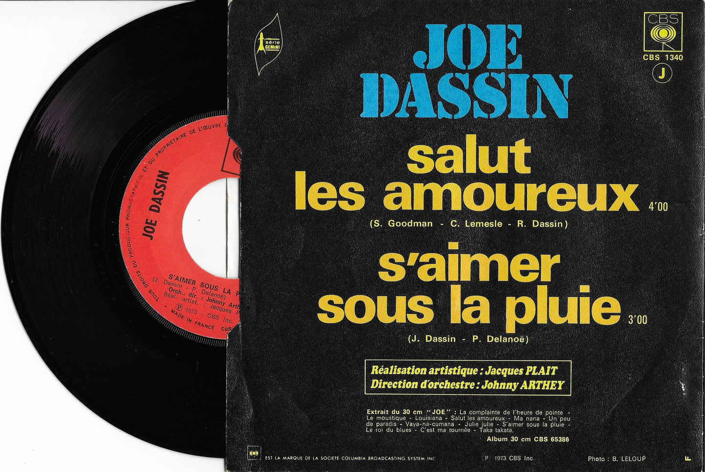 JOE DASIN - Salut Les Amoureux / S'aimer Sous La Pluie