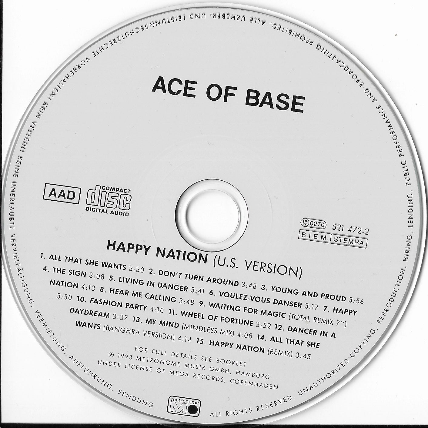 ACE OF BASE - Happy Nation (U.S. Version)