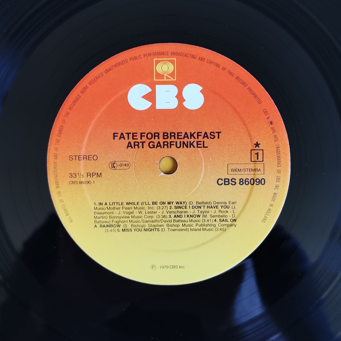 ART GARFUNKEL - Fate for breakfast