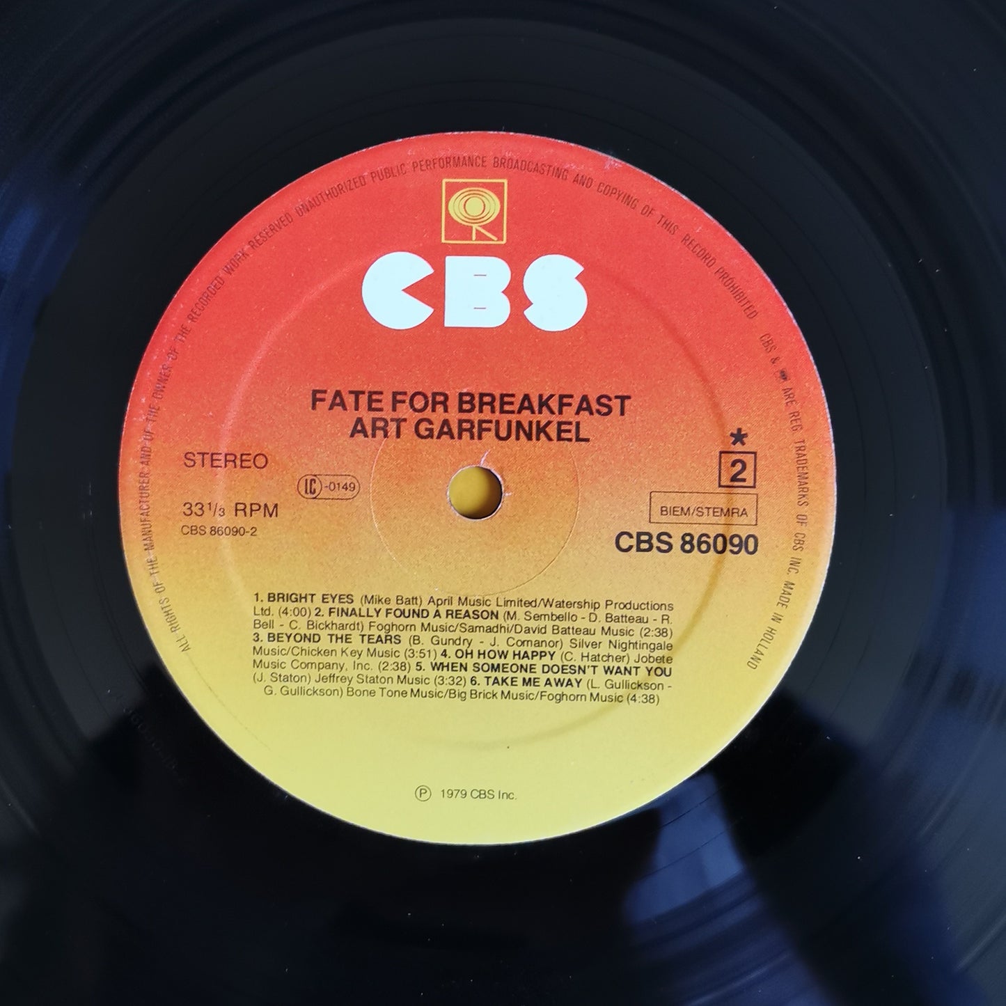 ART GARFUNKEL - Fate for breakfast