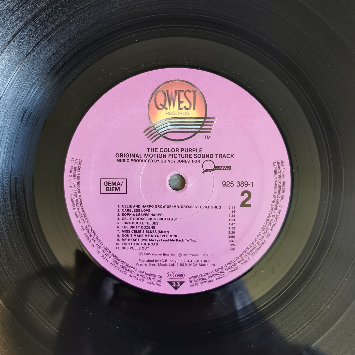 QUINCY JONES - The Color Purple (Original Motion Picture Soundtrack)