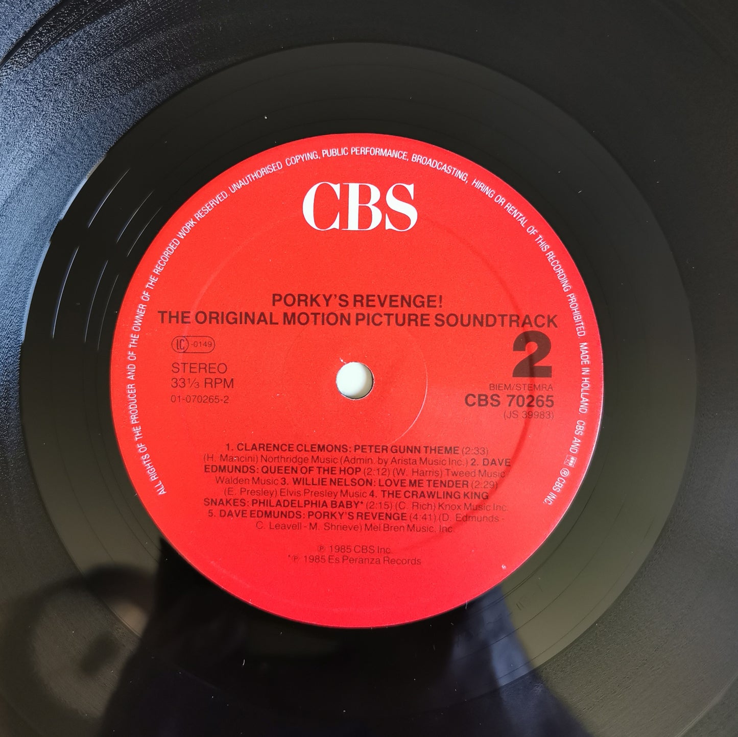 PORKY'S REVENGE ! - The Original Motion Picture Soundtrack
