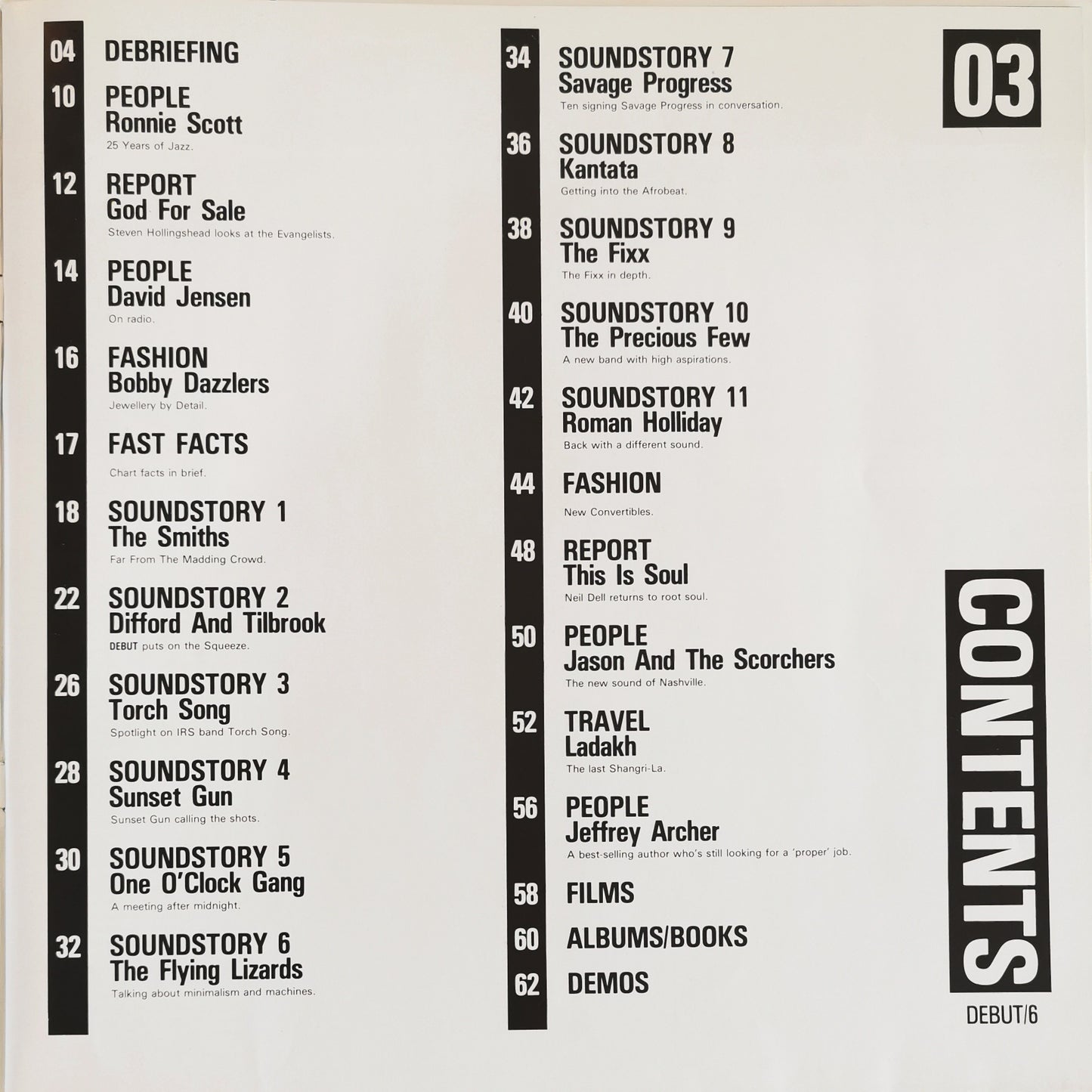 DEBUT LP MAGAZINE - Issue 06 (livret de 62 pages)