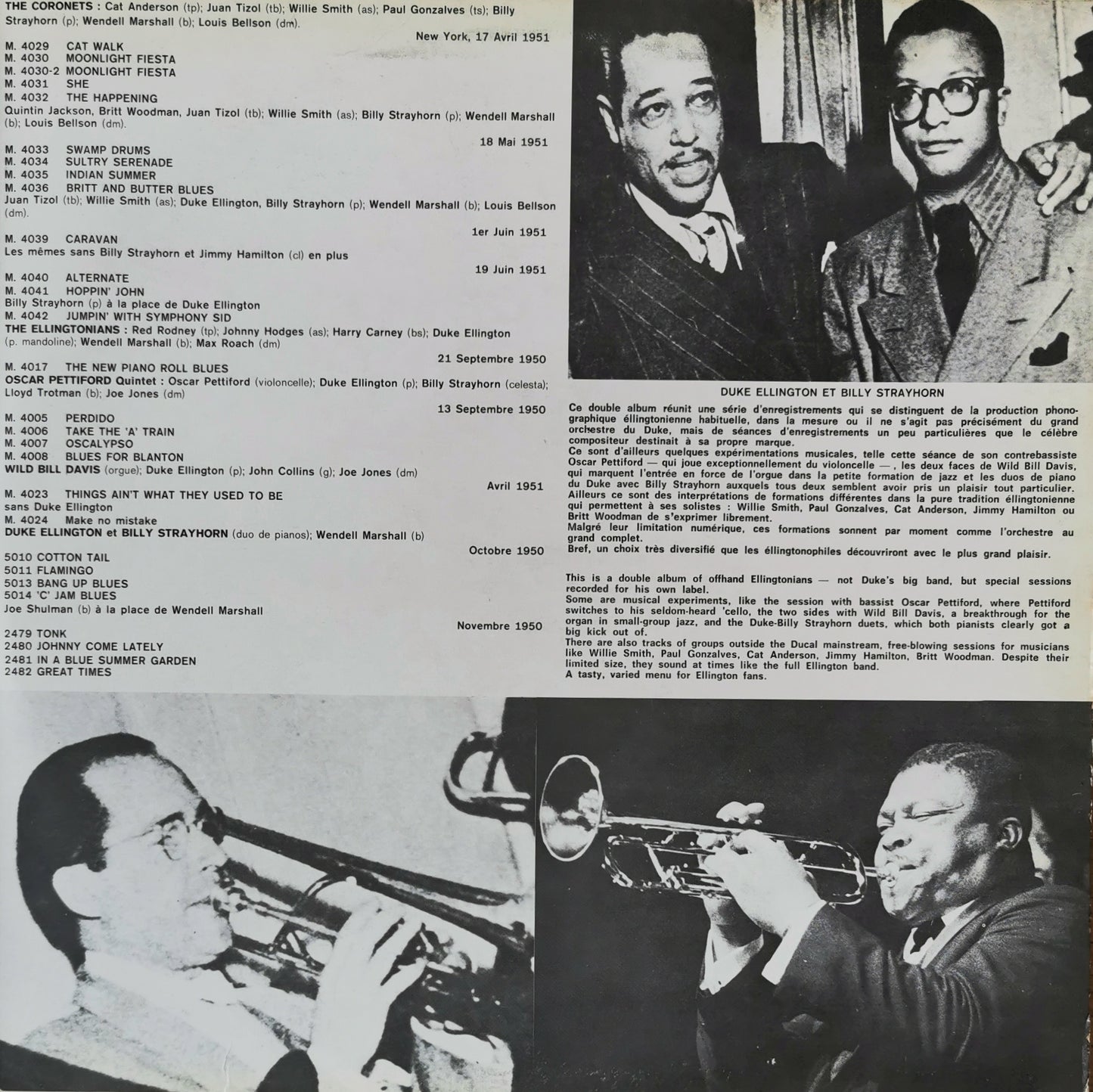 DUKE ELLINGTON - Duke Ellington And The Ellingtonians