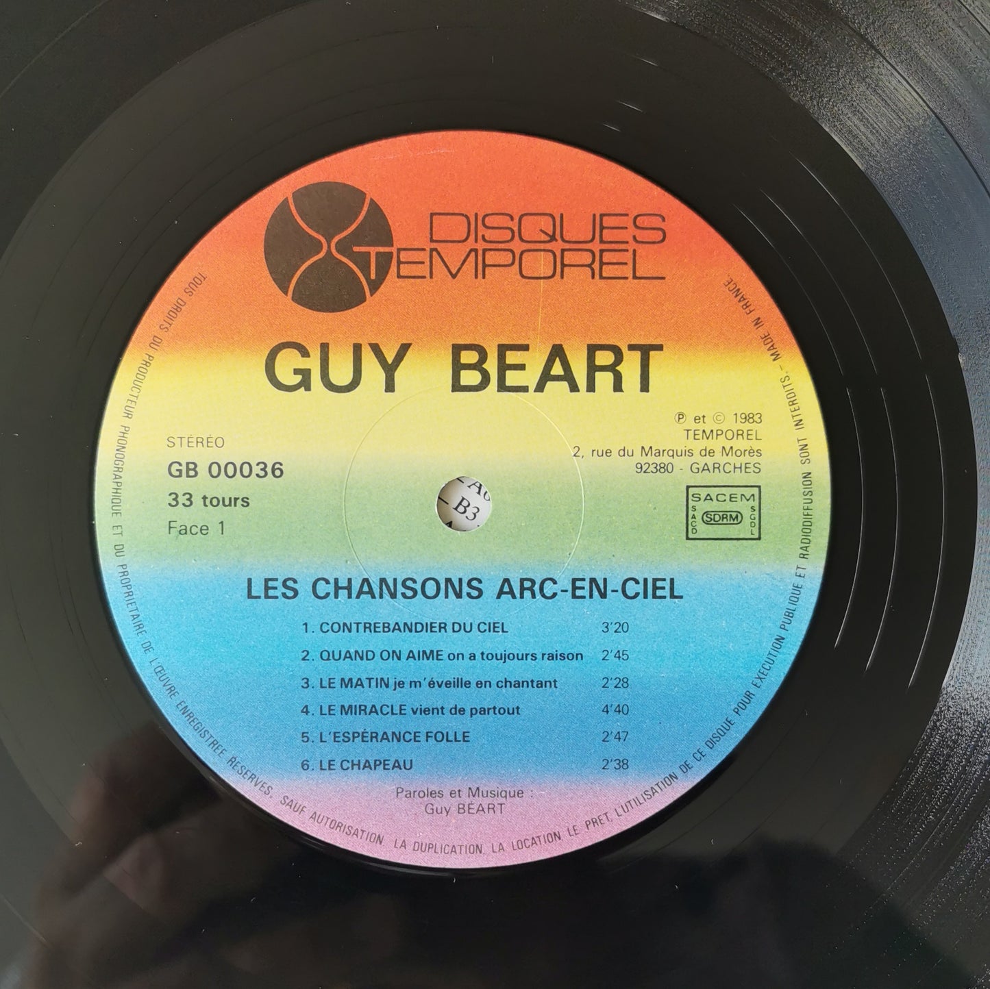 GUY BEART - Les Chansons Arc-En-Ciel (Contrebandier Du Ciel)