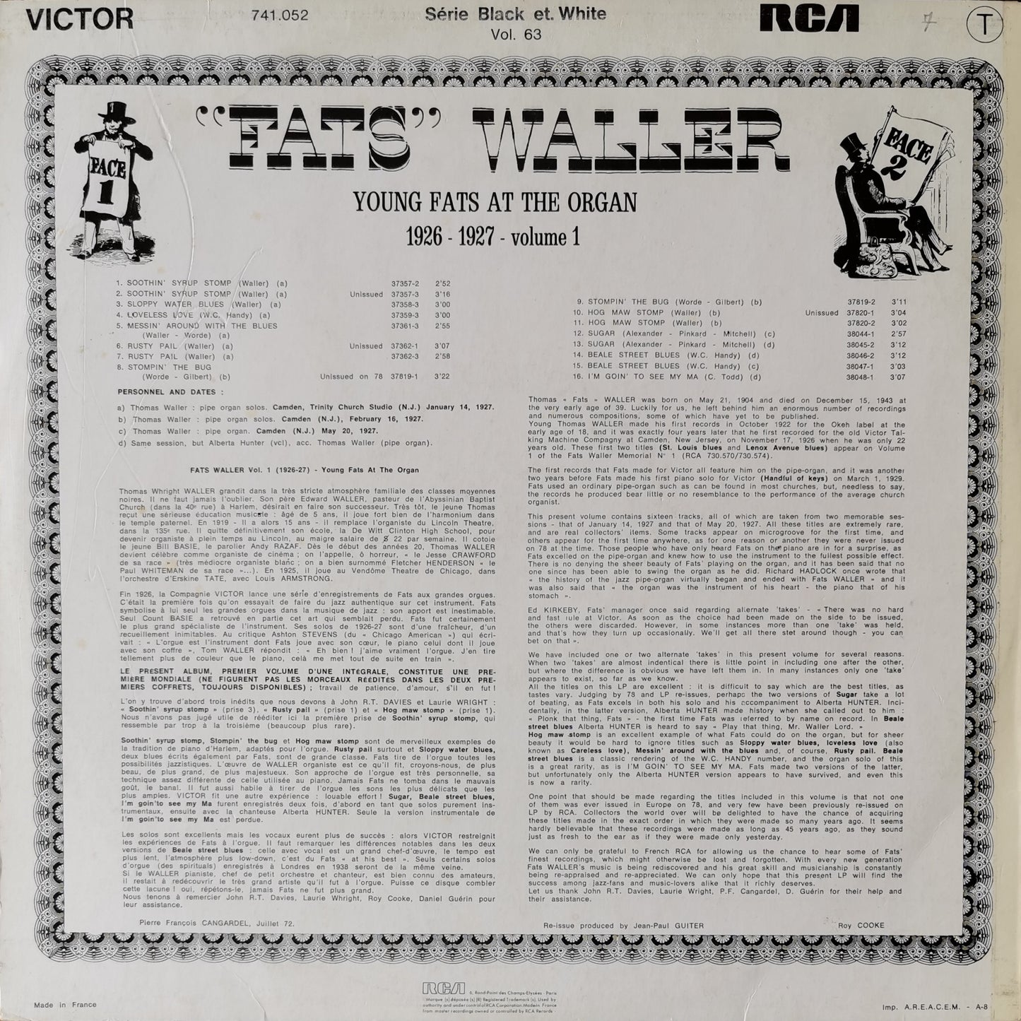 FATS WALLER - Young Fats At The Organ - 1926-1927 - Volume 1