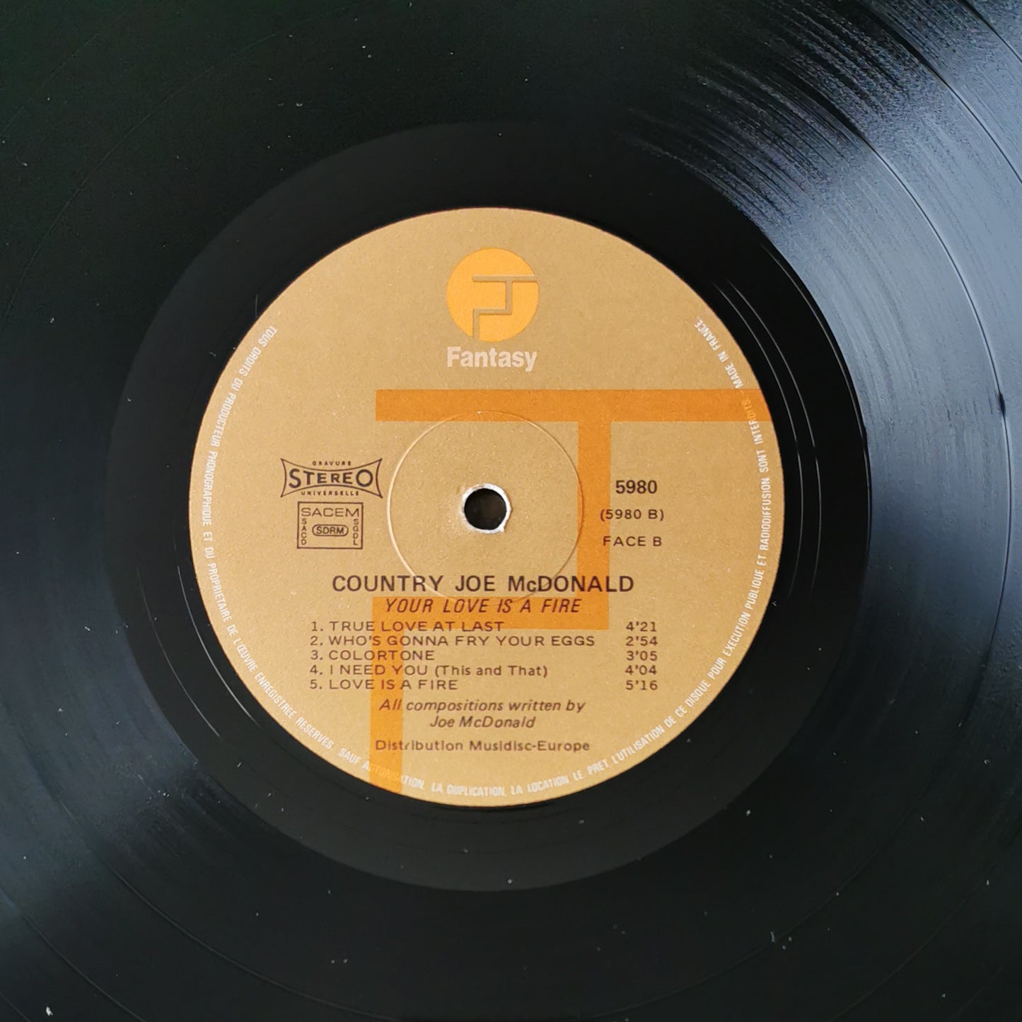 COUNTRY JOE McDONALD - Love Is A Fire