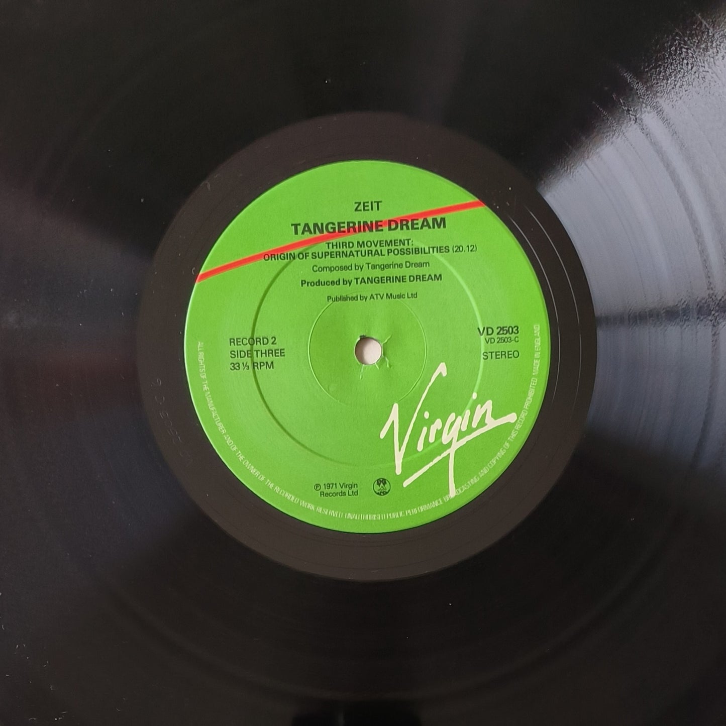 TANGERINE DREAM - Zeit (pressage UK)