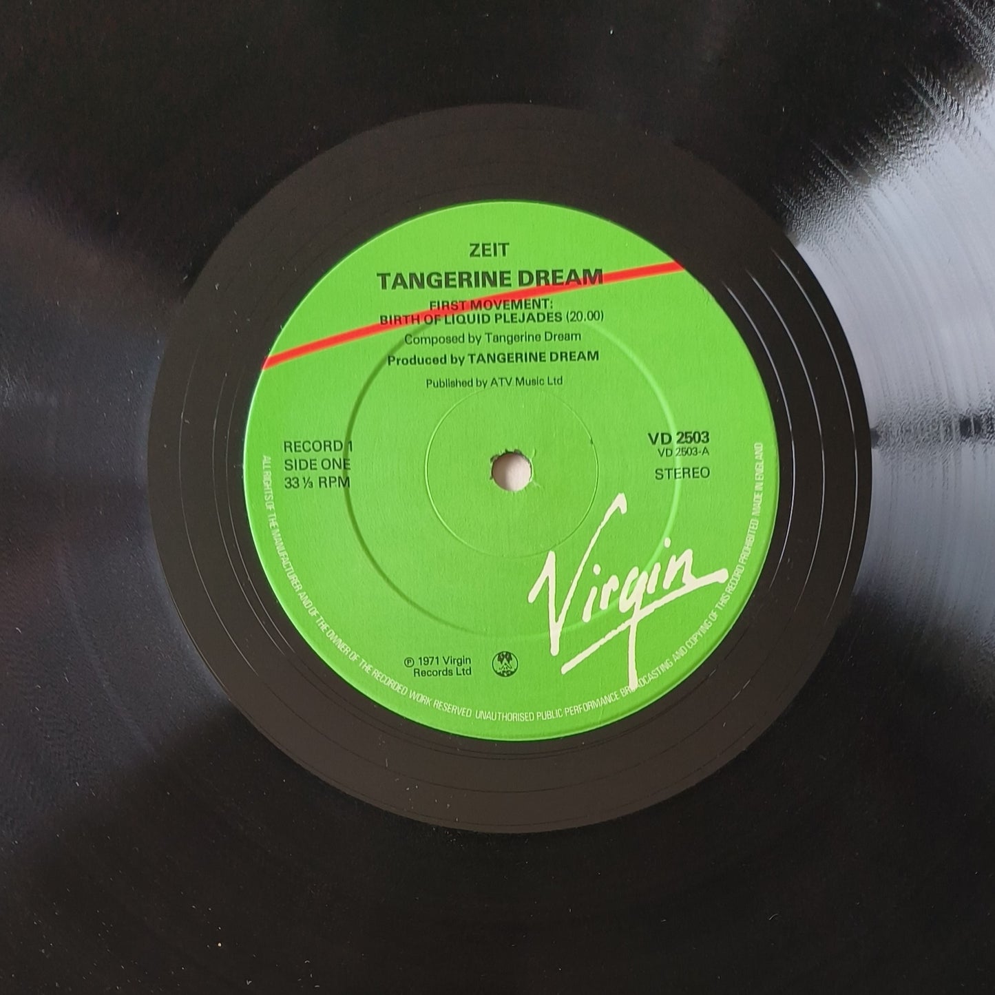 TANGERINE DREAM - Zeit (pressage UK)