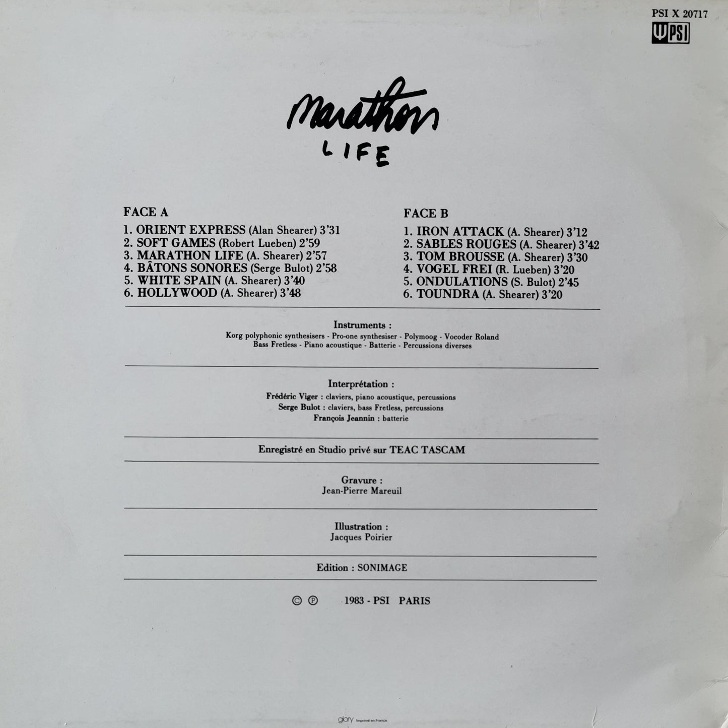 FREDERIC VIGIER, SERGE BULOT, FRANCOIS JEANNIN - Marathon Life