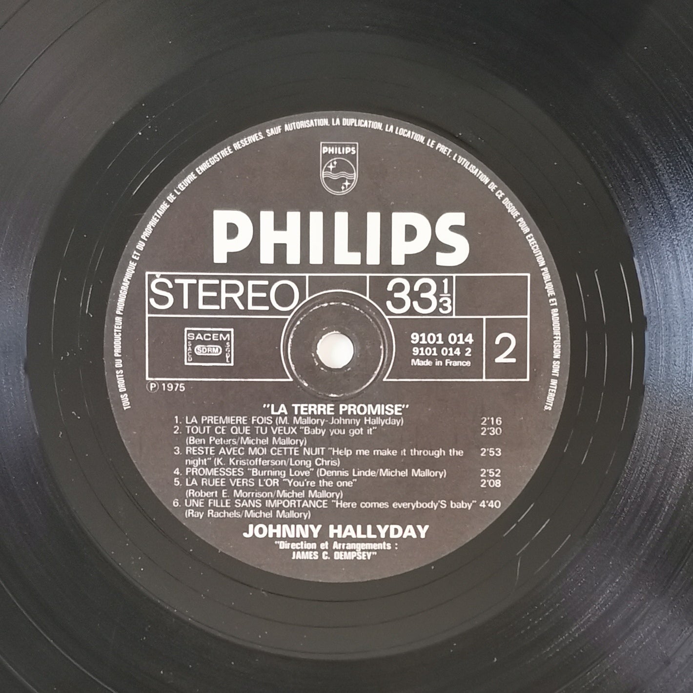JOHNNY HALLYDAY - La Terre Promise