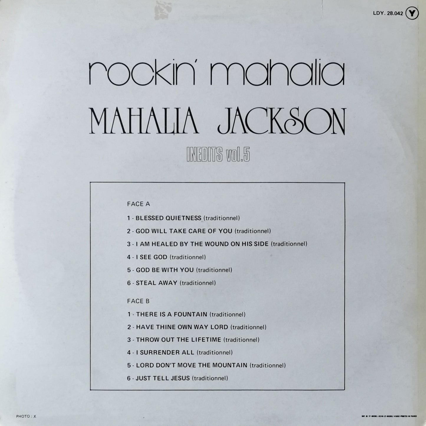 MAHALIA JACKSON - Rockin' Mahalia / Inedits Vol.5