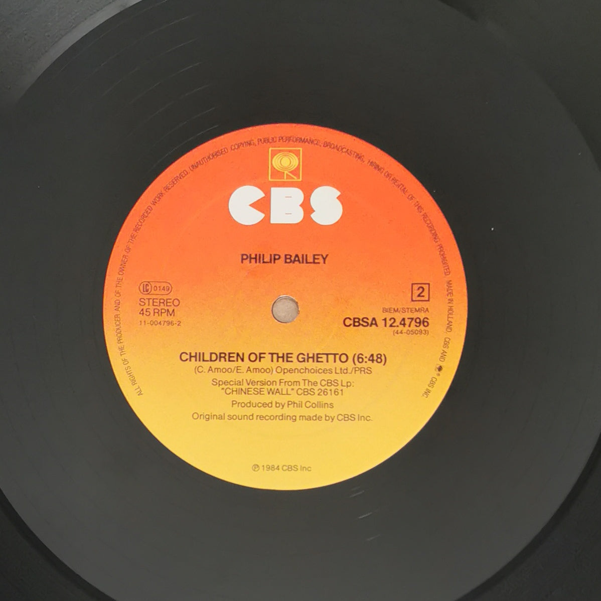 PHILIP BAILEY - Photogenic Memory / Children Of The Ghetto