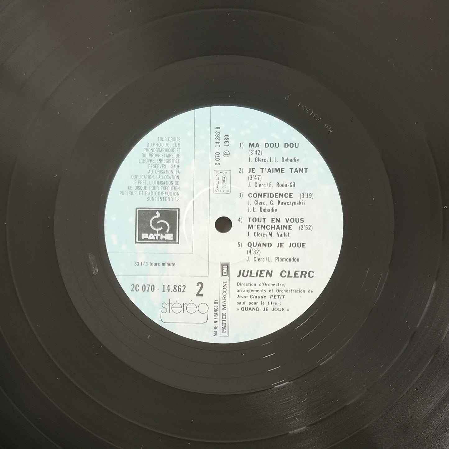 JULIEN CLERC - Julien Clerc (Quand Je Joue)