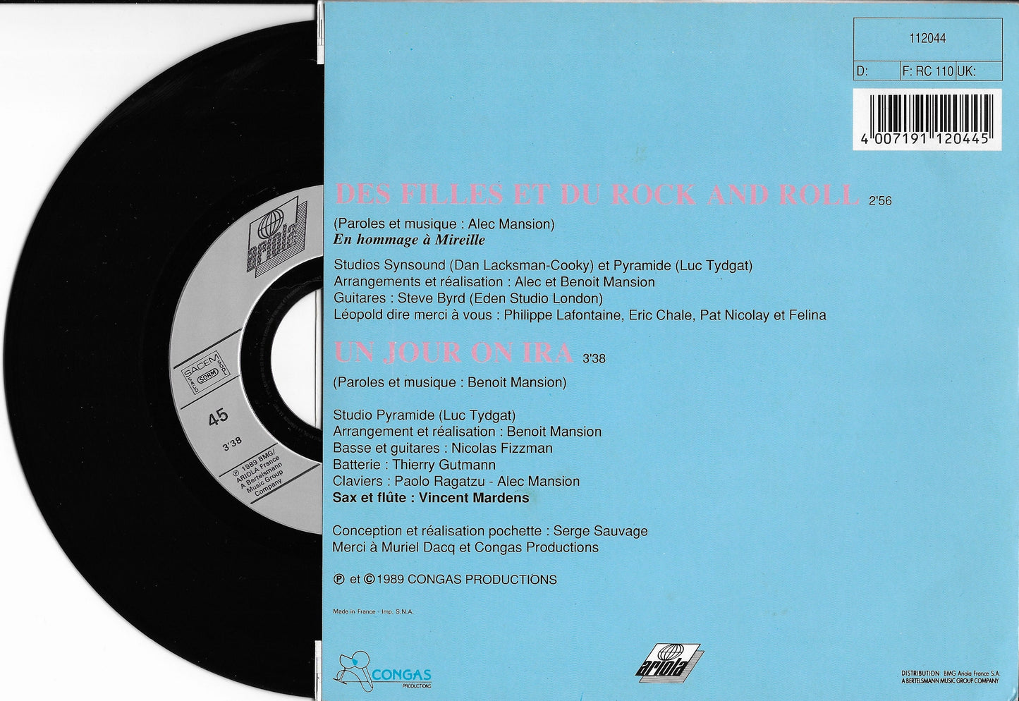 LEOPOLD NORD & VOUS - Des Filles Et Du Rock And Roll