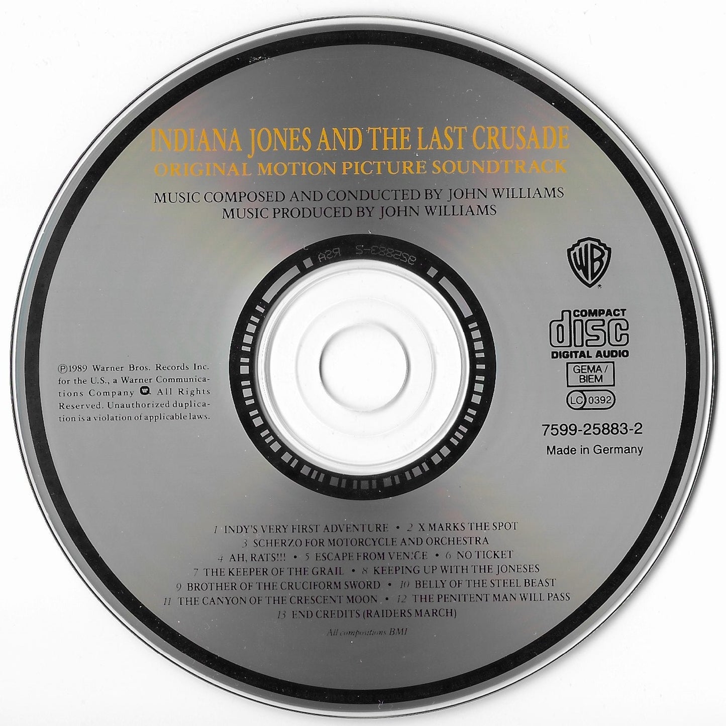 JOHN WILLIAMS - Indiana Jones and the Last Crusade