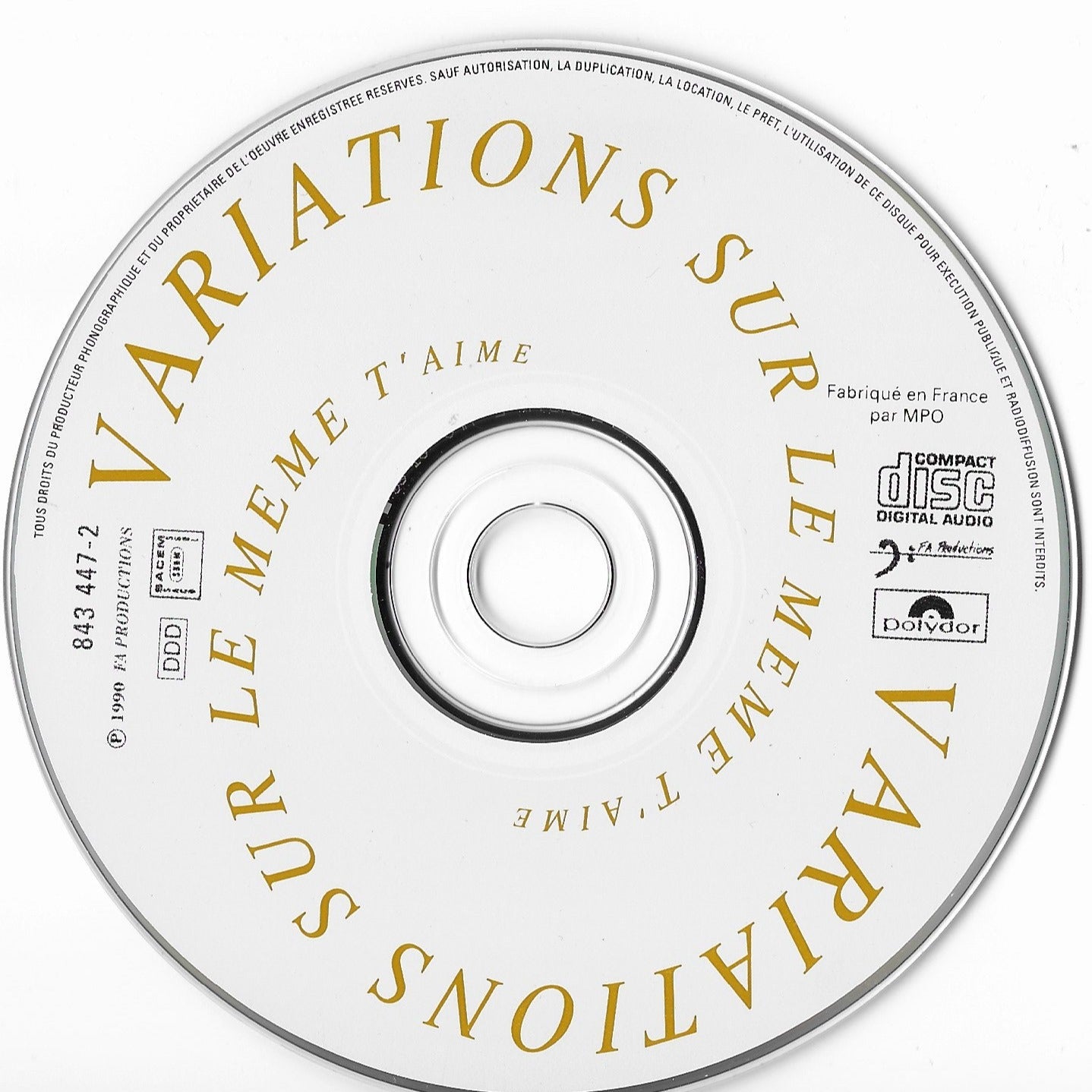 VANESSA PARADIS - Variations Sur Le Même T'Aime