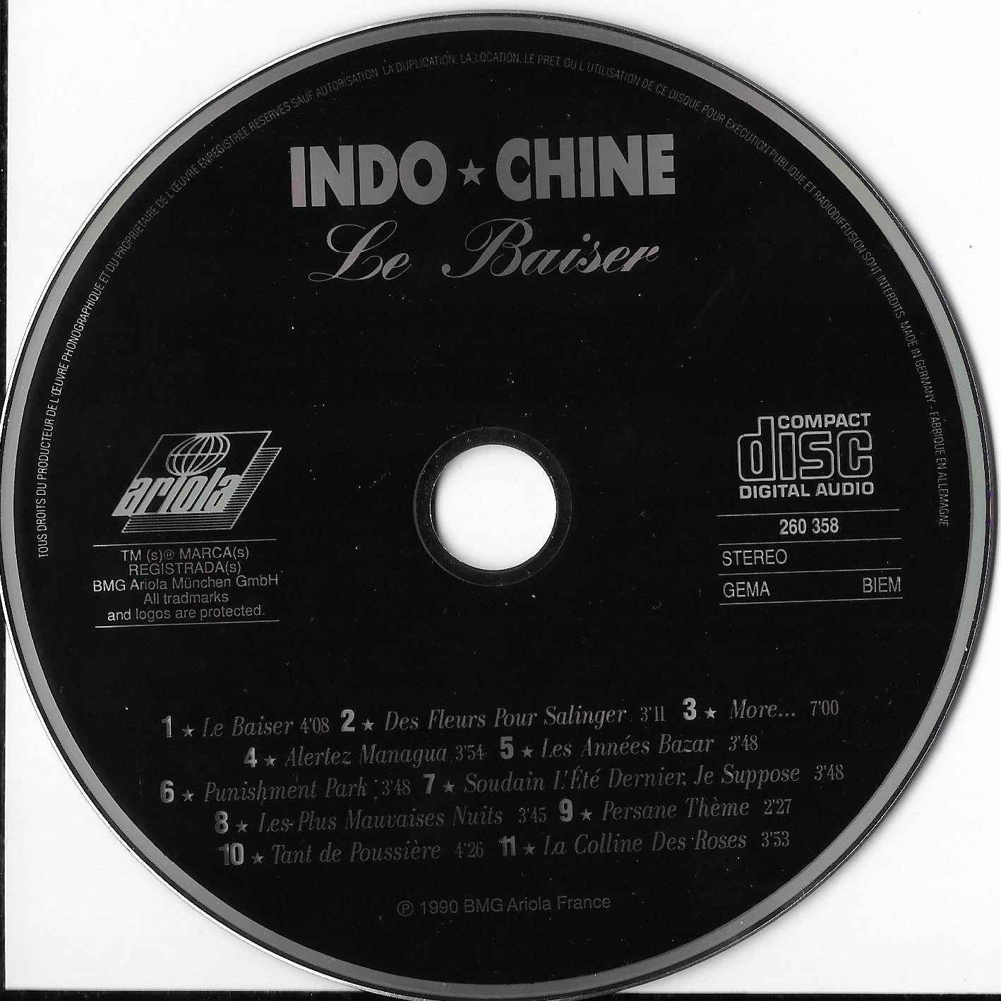 INDOCHINE - Le Baiser