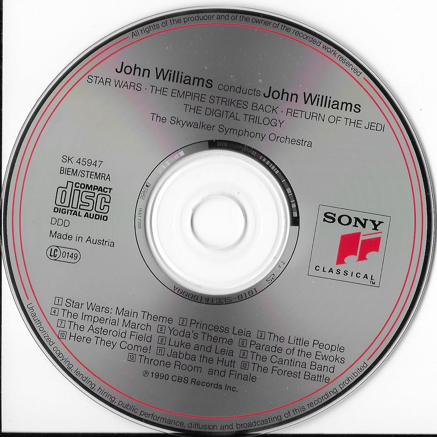 JOHN WILLIAMS - John Williams Conducts John Williams - The Star Wars Trilogy